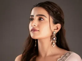 Indian actress Rukshar Dhillon was born on October 12, 1993, and she mainly appears in Telugu films. Dhillon grew up in India after being born in London. Rukshar Dhillon debuted with the Kannada Run Antony in 2016.